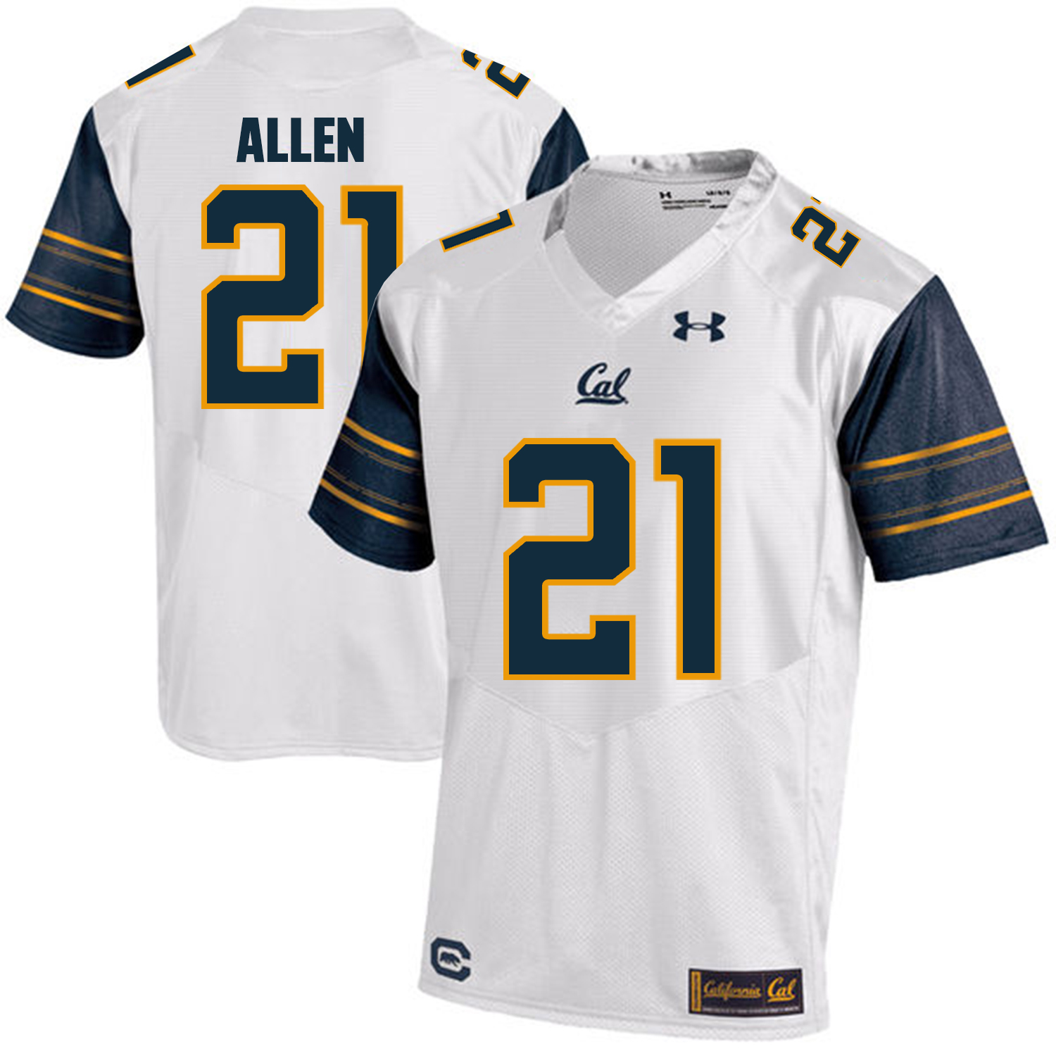 California Golden Bears 21 Keenan Allen White College Football Jersey