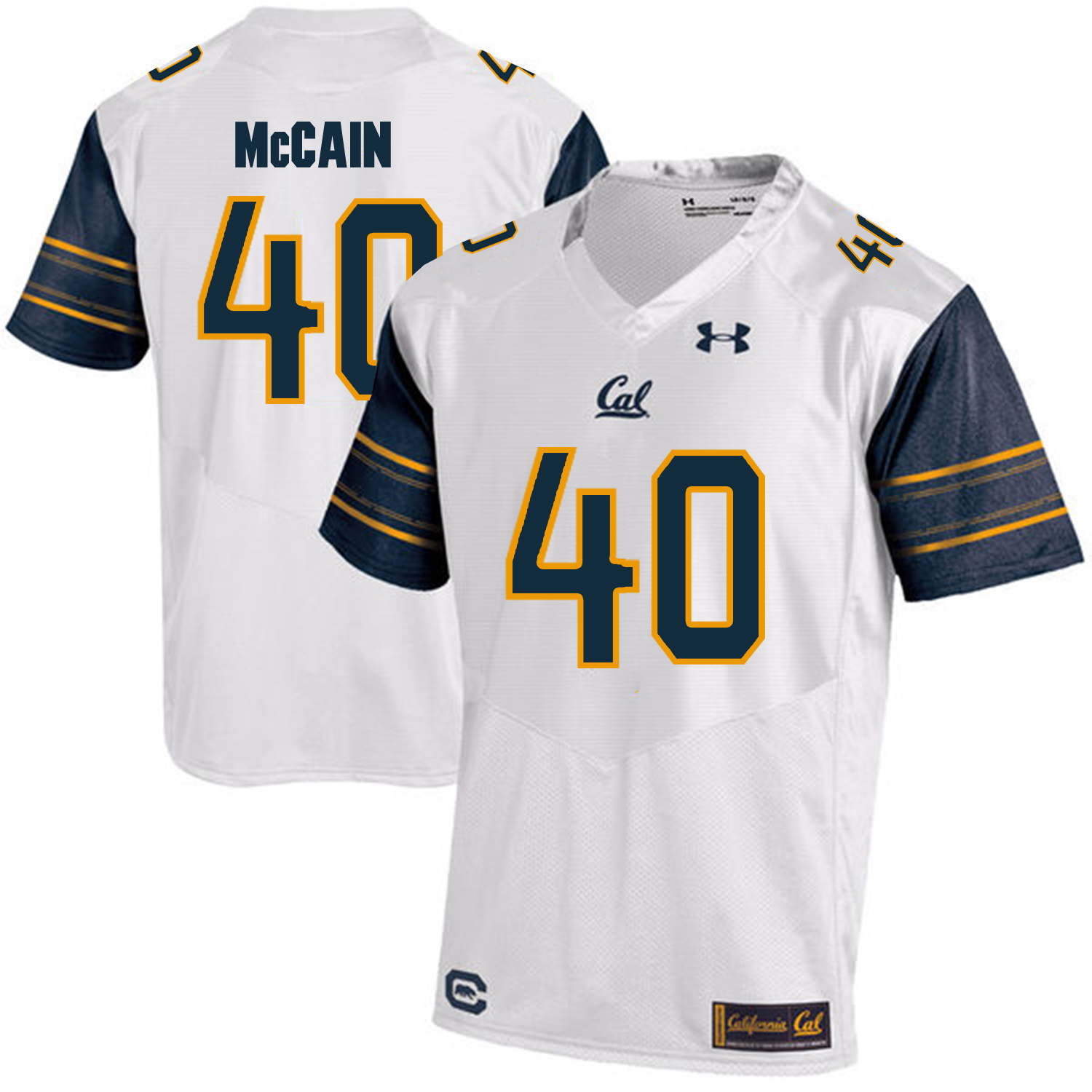 California Golden Bears 40 Chris McCain White College Football Jersey