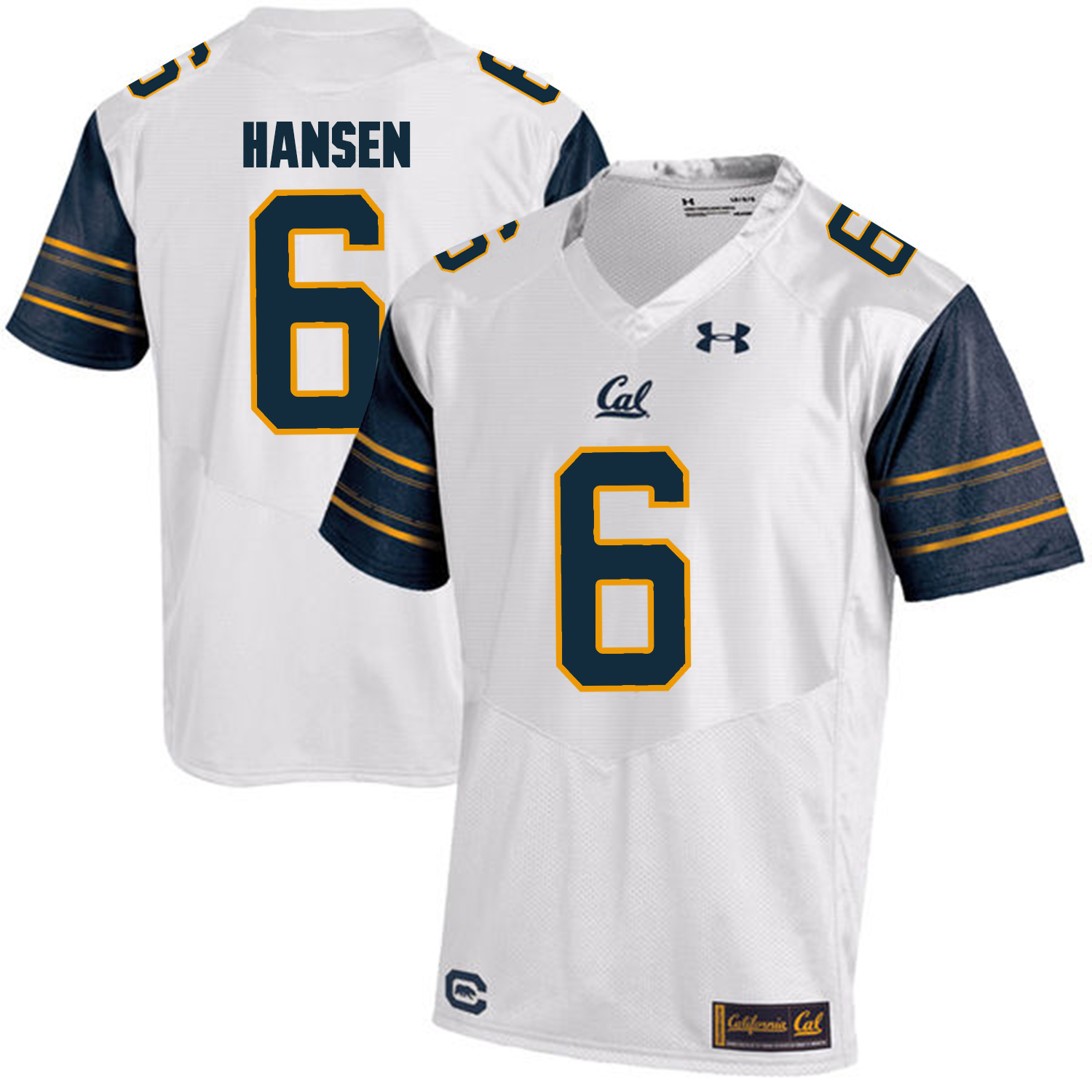 California Golden Bears 6 ChadHansen White College Football Jersey