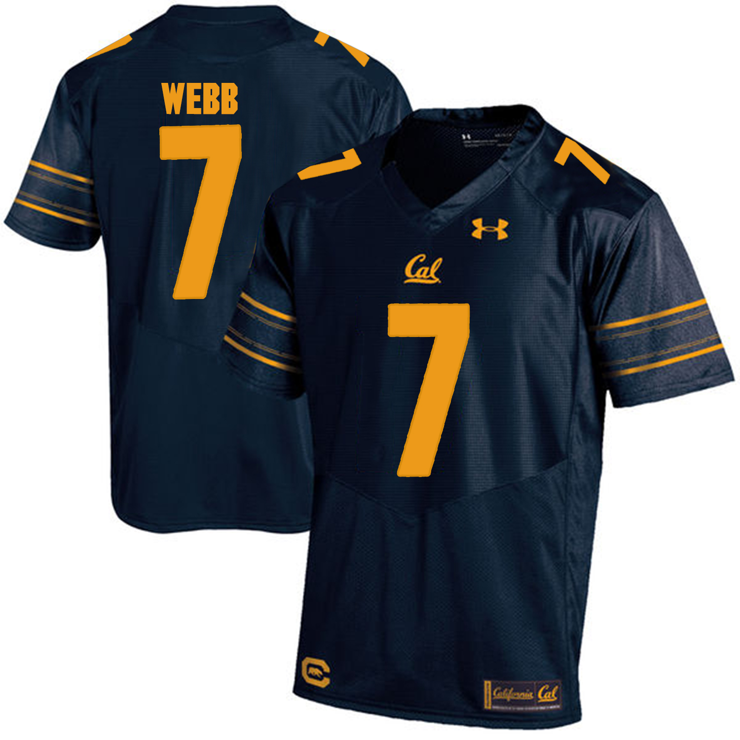 California Golden Bears 7 Davis Webb Navy College Football Jersey