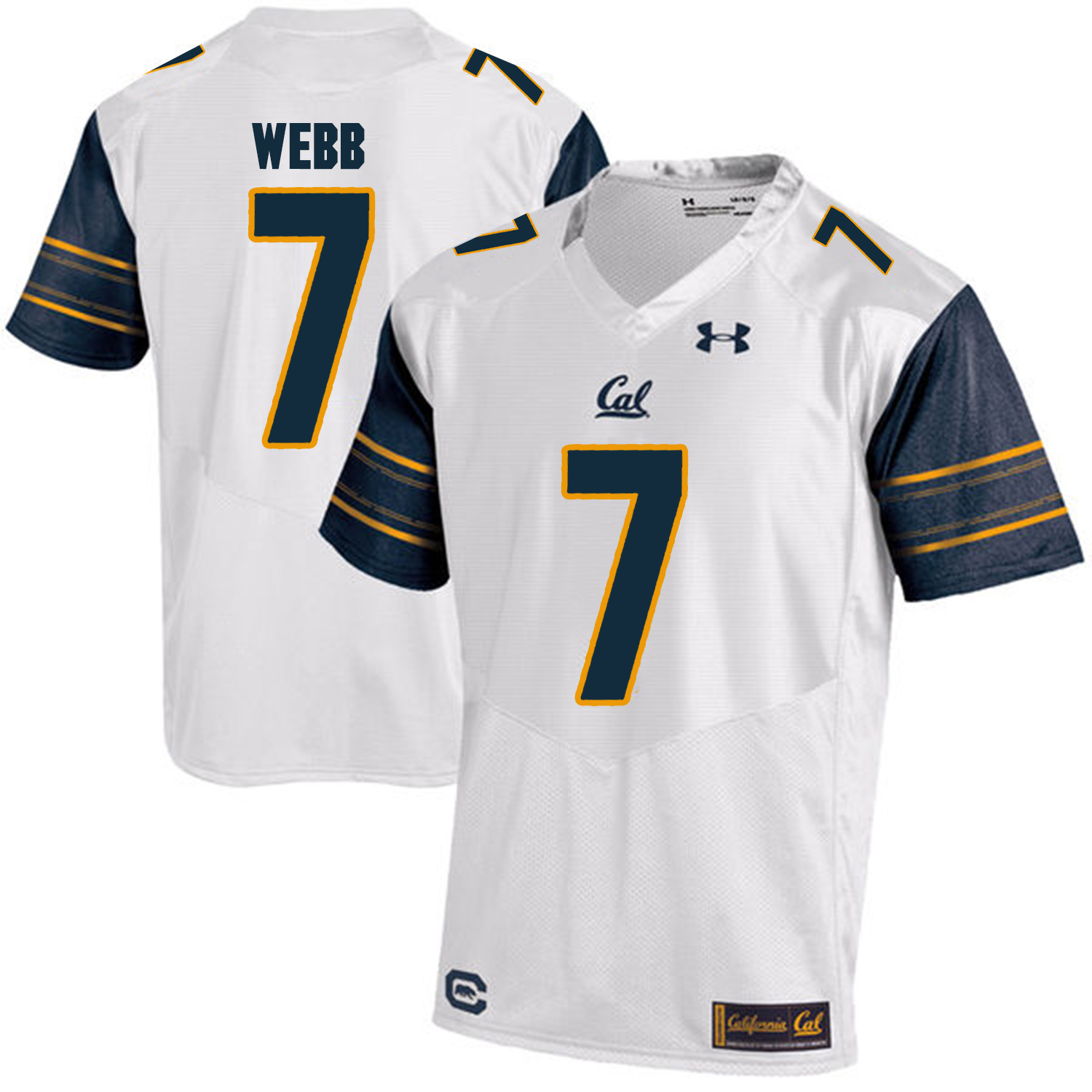 California Golden Bears 7 Davis Webb White College Football Jersey