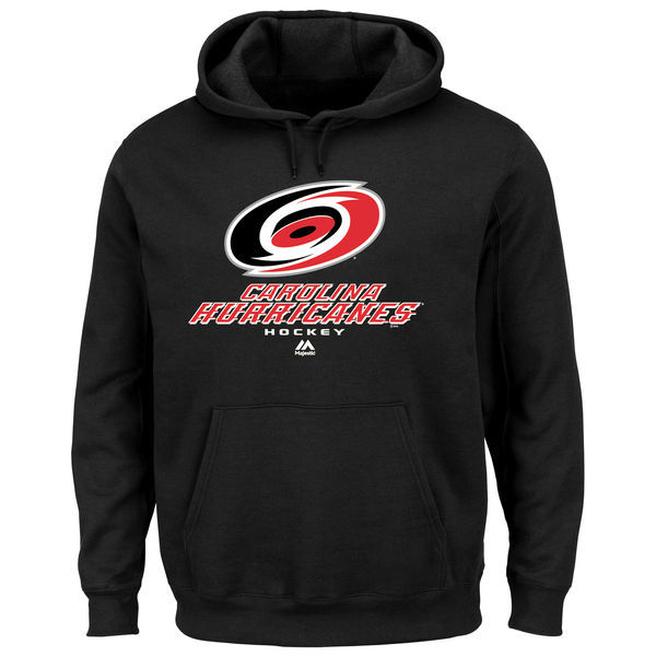 Carolina Hurricanes Black Team Logo Men's Pullover Hoodie03
