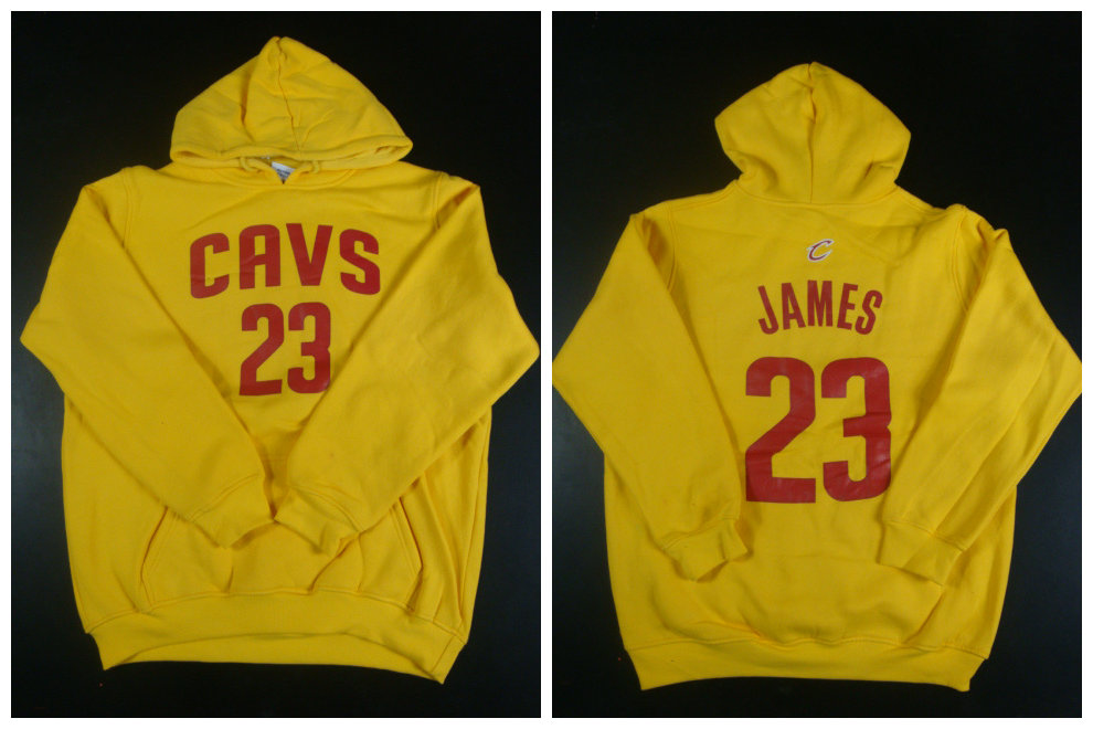 Cavaliers 23 Lebron James Gold Pullover Hoodie