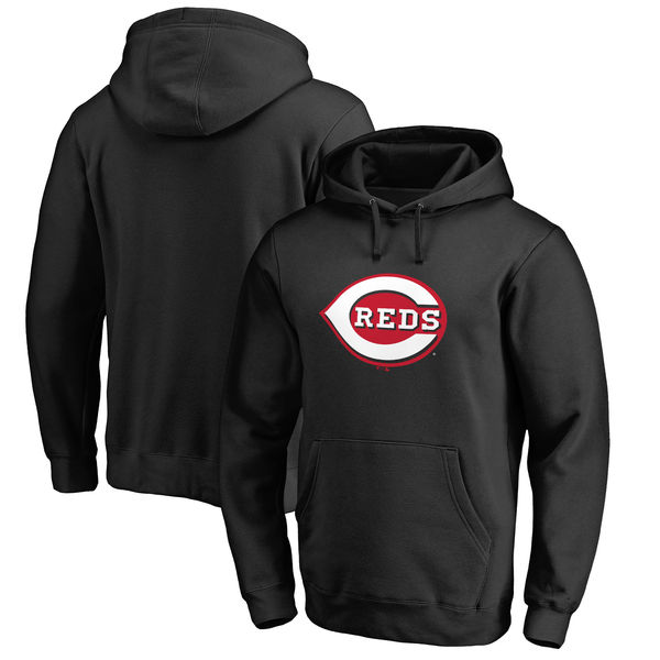 Cincinnati Reds Big & Tall Primary Team Logo Pullover Hoodie Black