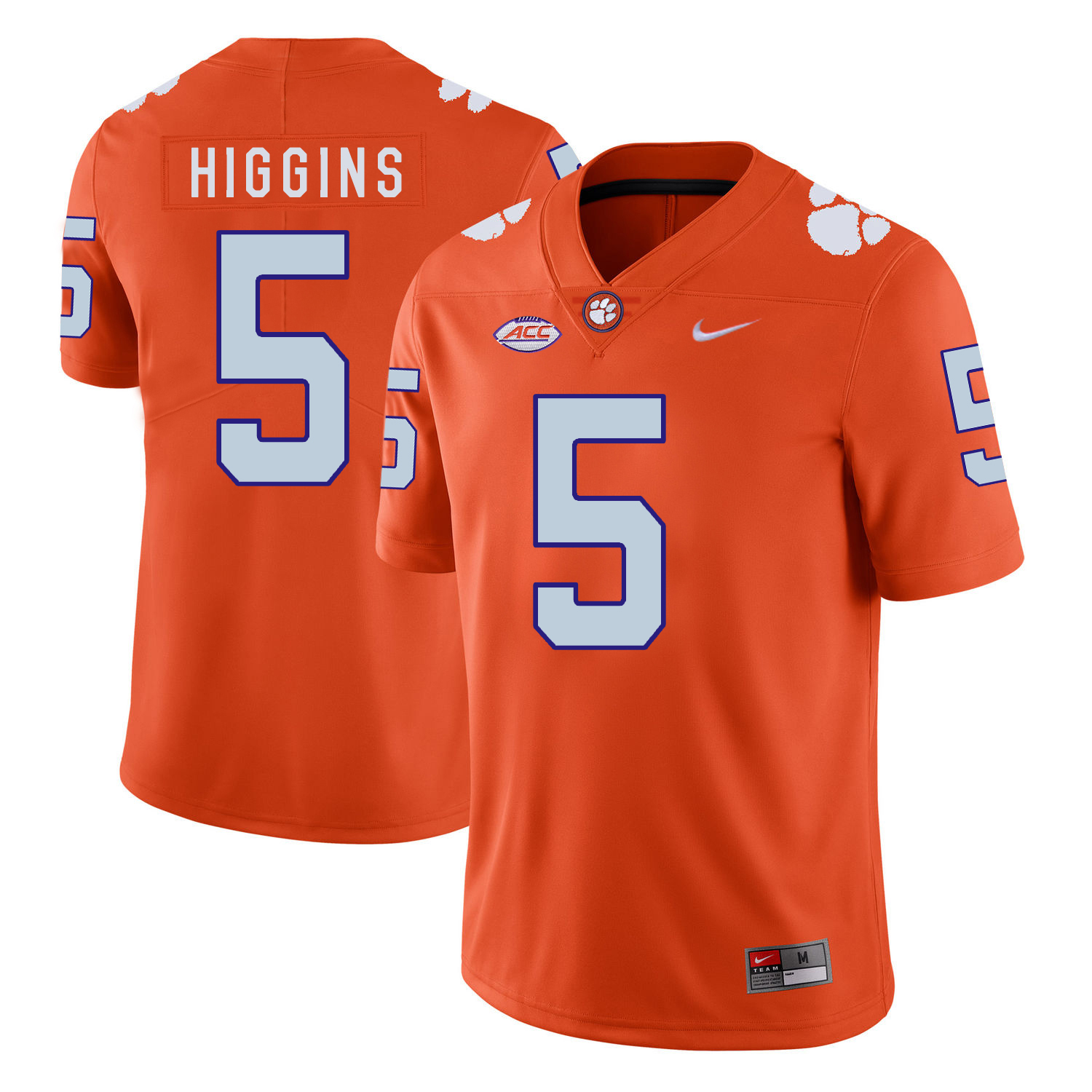 Clemson Tigers 5 Tee Higgins Orange Nike College Football Jersey