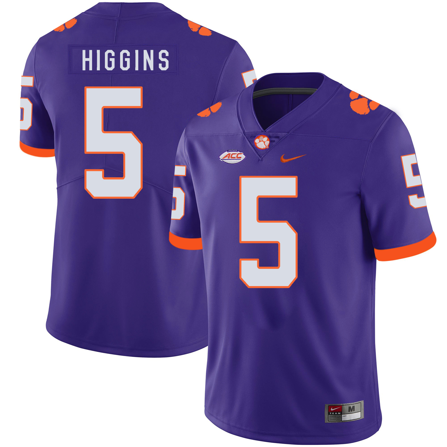 Clemson Tigers 5 Tee Higgins Purple Nike College Football Jersey