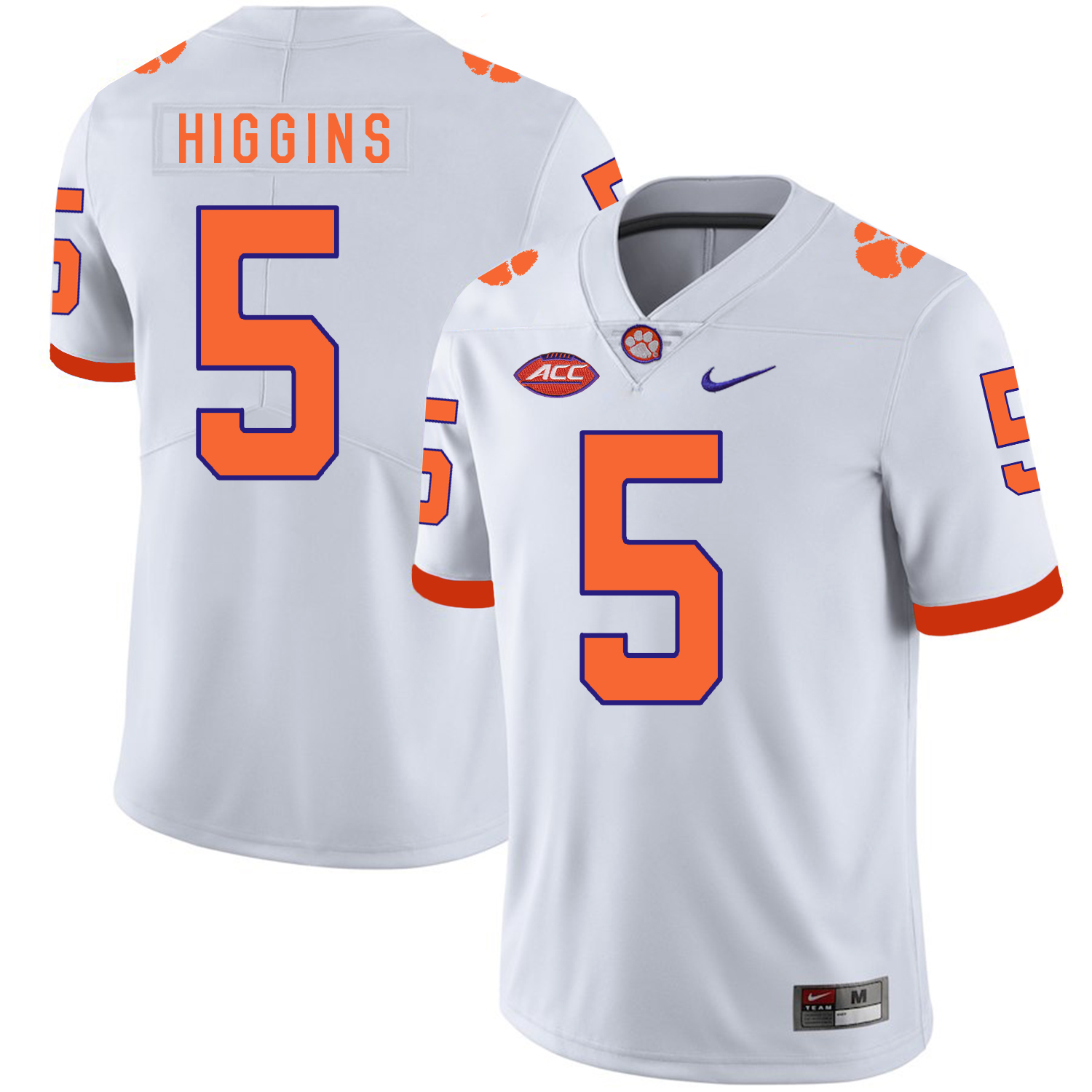 Clemson Tigers 5 Tee Higgins White Nike College Football Jersey
