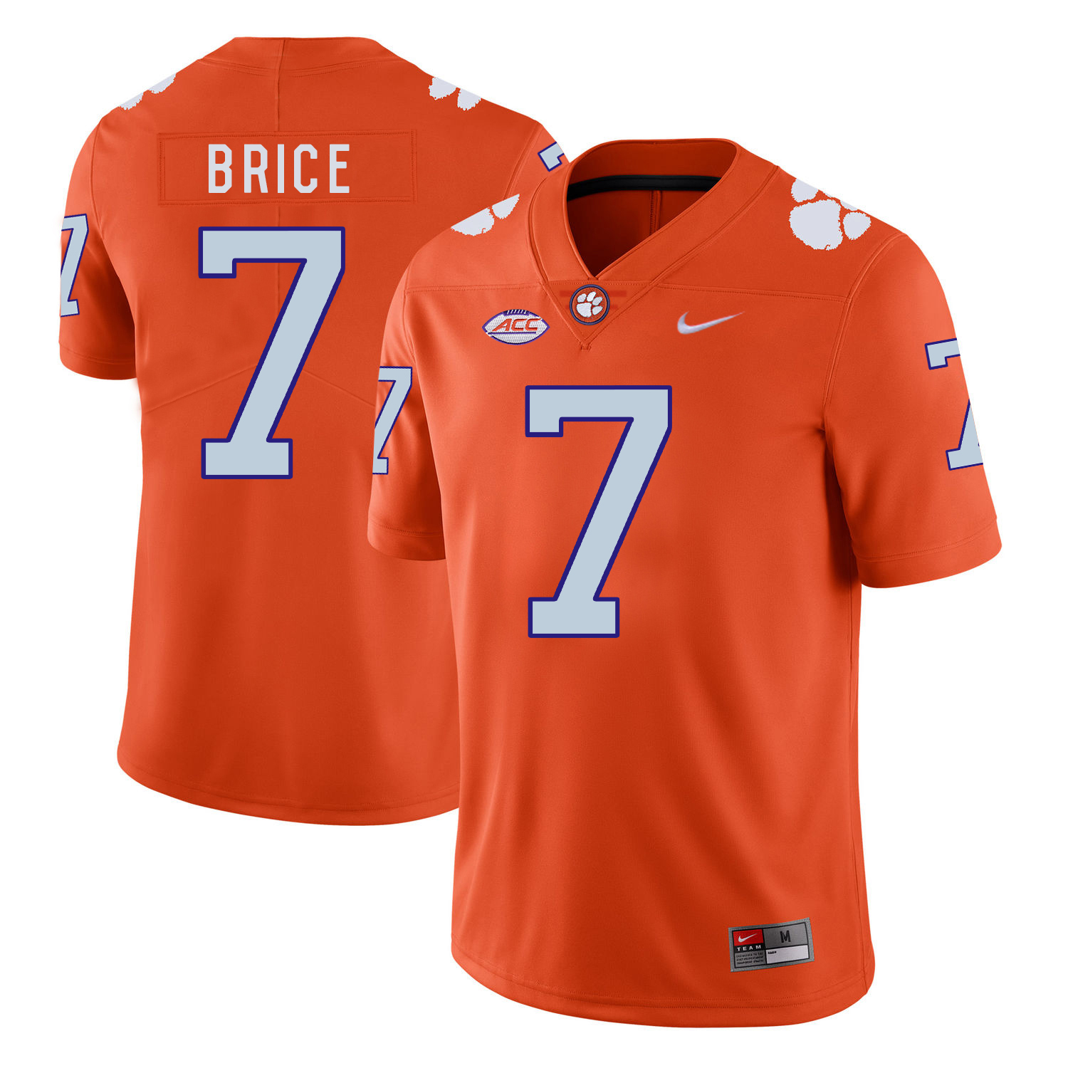 Clemson Tigers 7 Chase Brice Orange Nike College Football Jersey