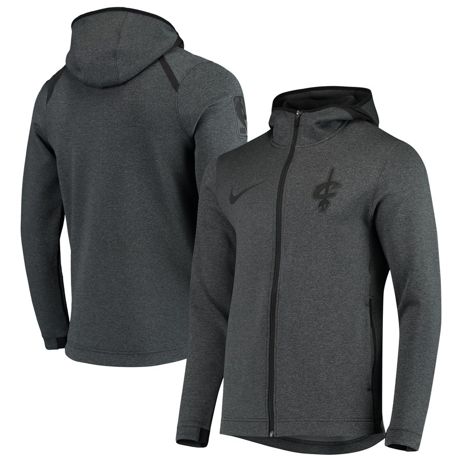 Cleveland Cavaliers Nike Showtime Tonal Therma Flex Performance Full Zip Hoodie Black
