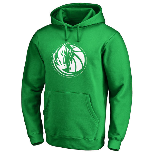 Dallas Mavericks Fanatics Branded Kelly Green St. Patrick's Day White Logo Pullover Hoodie