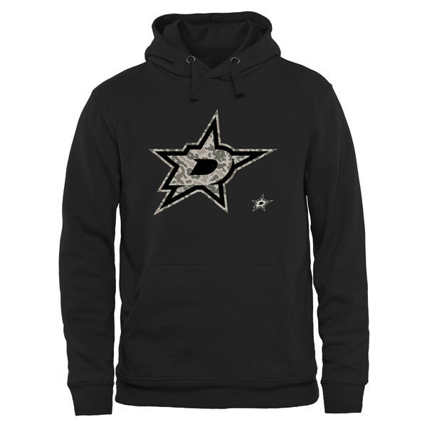Dallas Stars Black Team Logo Men's Pullover Hoodie