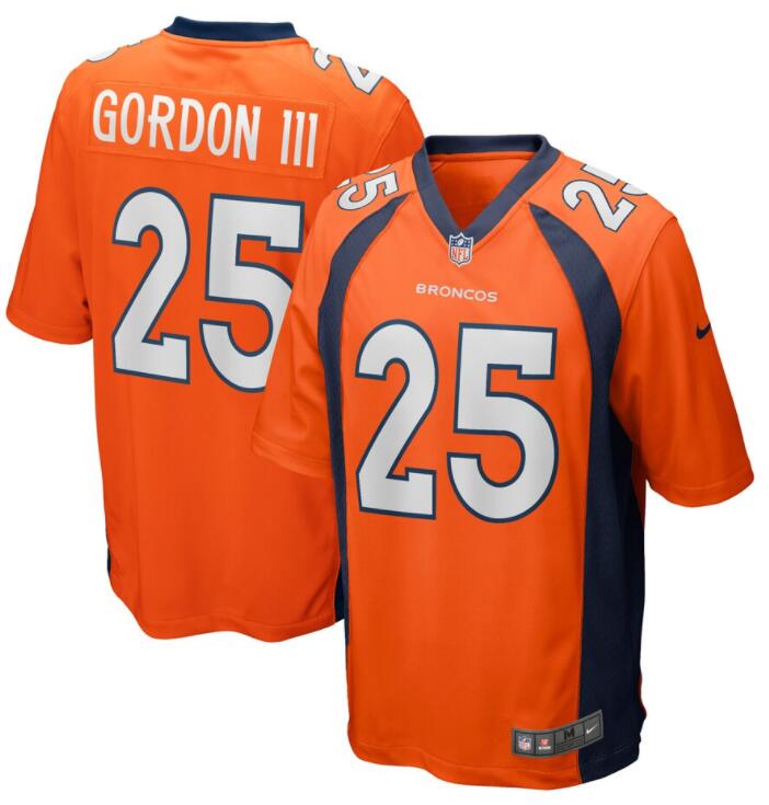 Denver Broncos No.25 Nike Game Jersey Brilliant Orange Melvin Gordon III - Mens