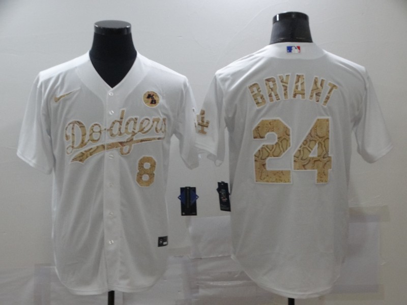 Dodgers-8-&-24-Kobe-Bryant-White-Gold-2020-Nike-KB-Cool-Base-Jersey