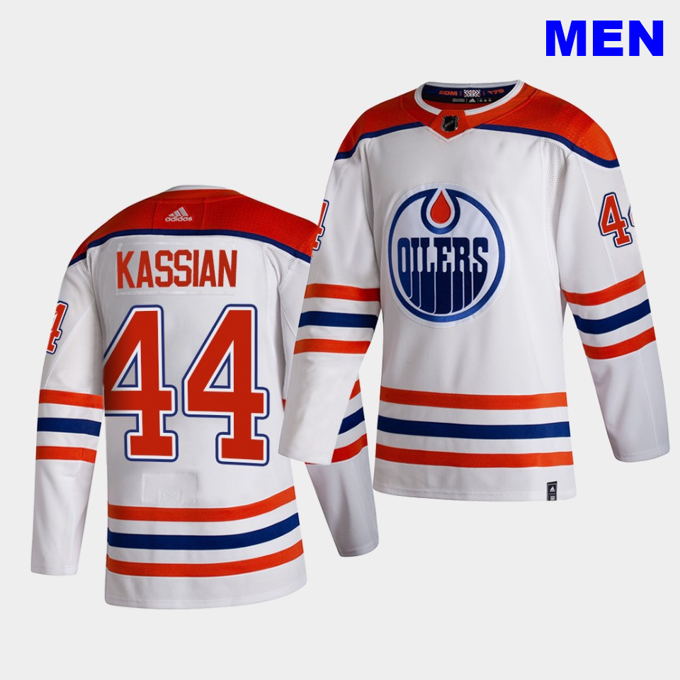 Edmonton Oilers #44 Zack Kassian 2021 Reverse Retro White Special Edition Authentic Jersey