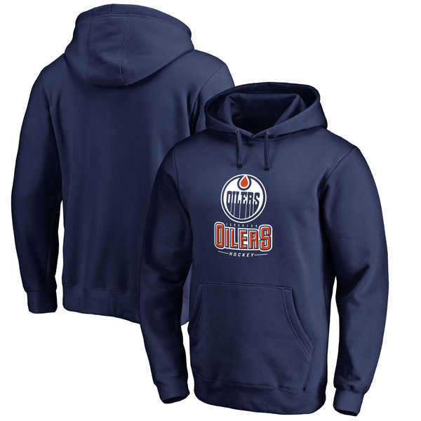 Edmonton Oilers Big & Tall Team Lockup Pullover Hoodie Navy