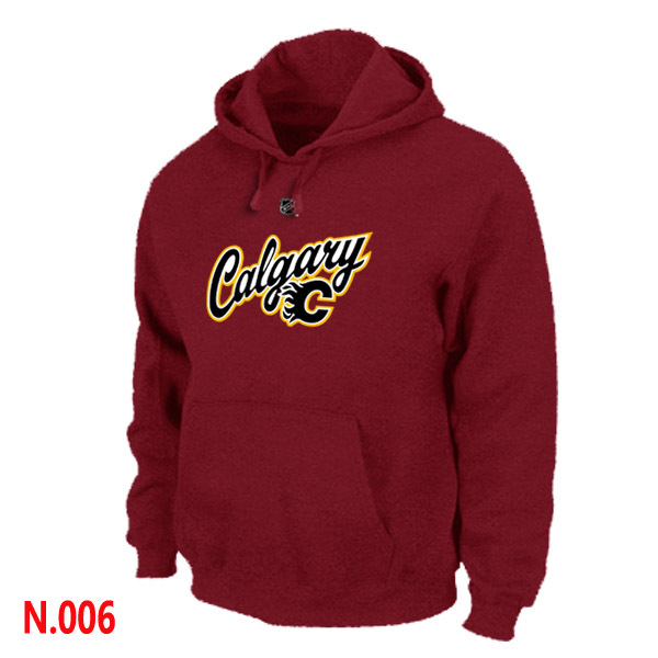 Flames Red Team Logo Pullover Hoodie