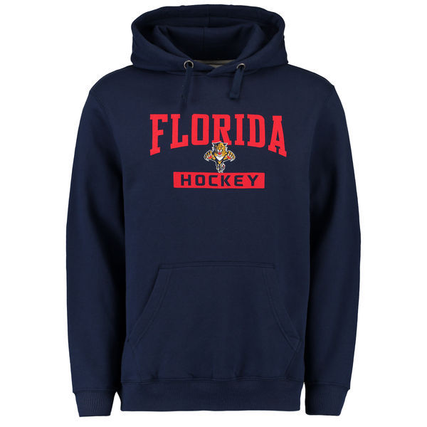 Florida Panthers Navy Blue Team Logo Men's Pullover Hoodie