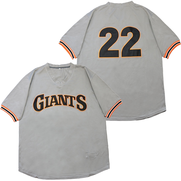 Giants 22 Andrew McCutchen Gray Throwback Jersey
