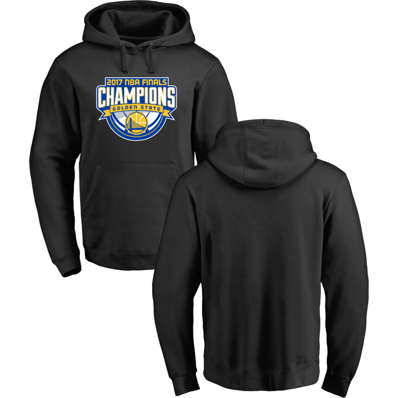 Golden State Warriors 2017 NBA Champions Black Men's Pullover Hoodie2