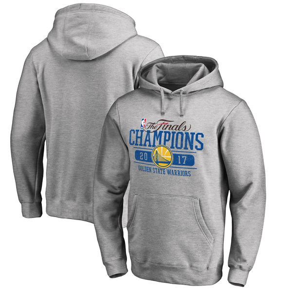 Golden State Warriors 2017 NBA Champions Gray Men's Pullover Hoodie