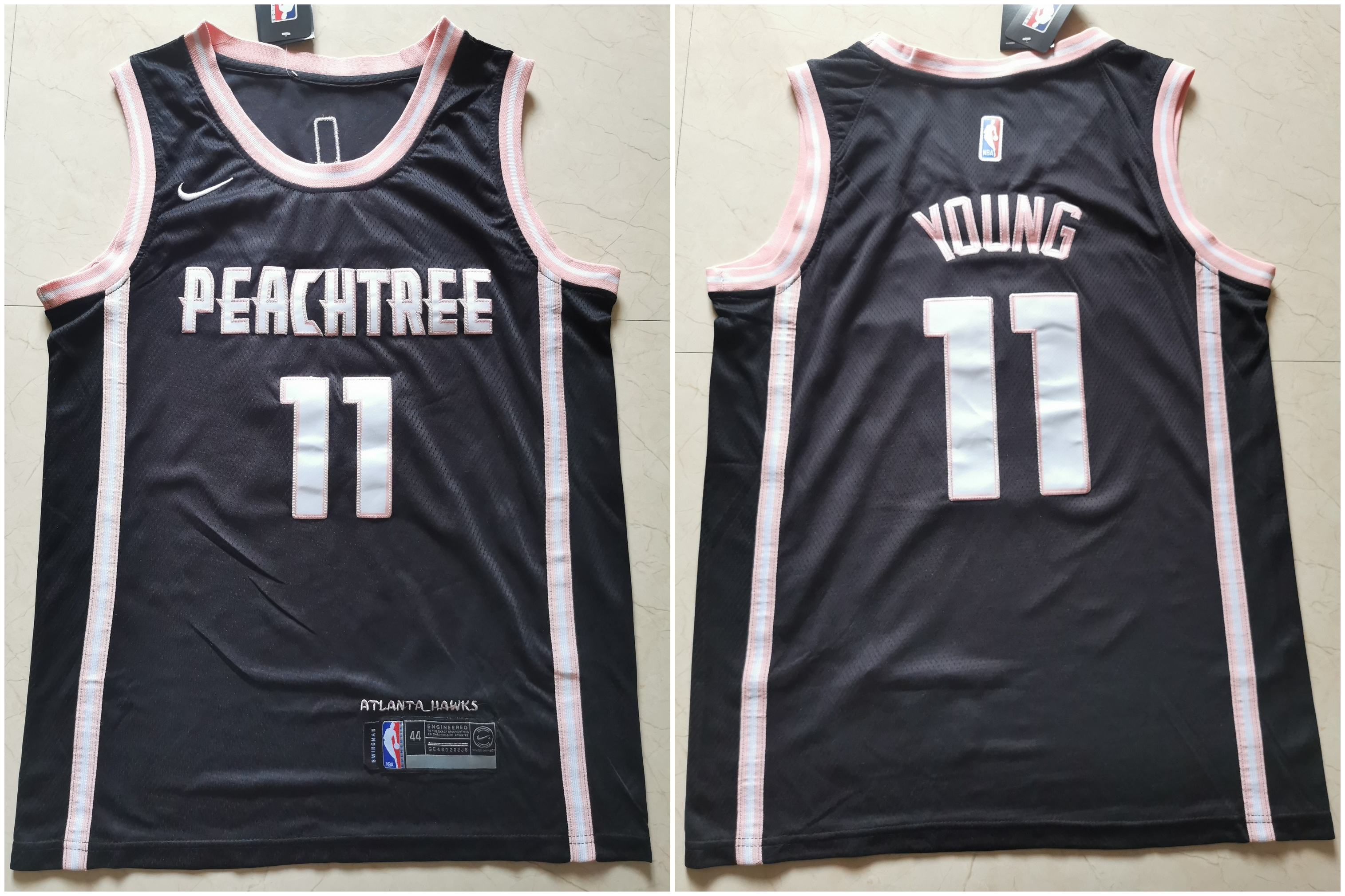 Hawks 11 Trae Young Black Nike City Edition Swingman Jersey