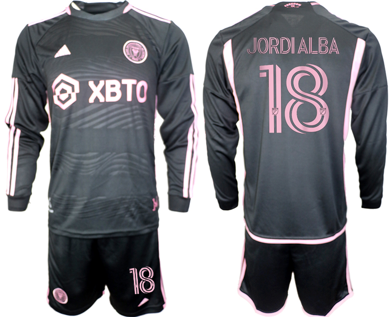 Inter Miami CF long sleeve away 18# JORDIALBA 2023-24 suit soccer jerseys