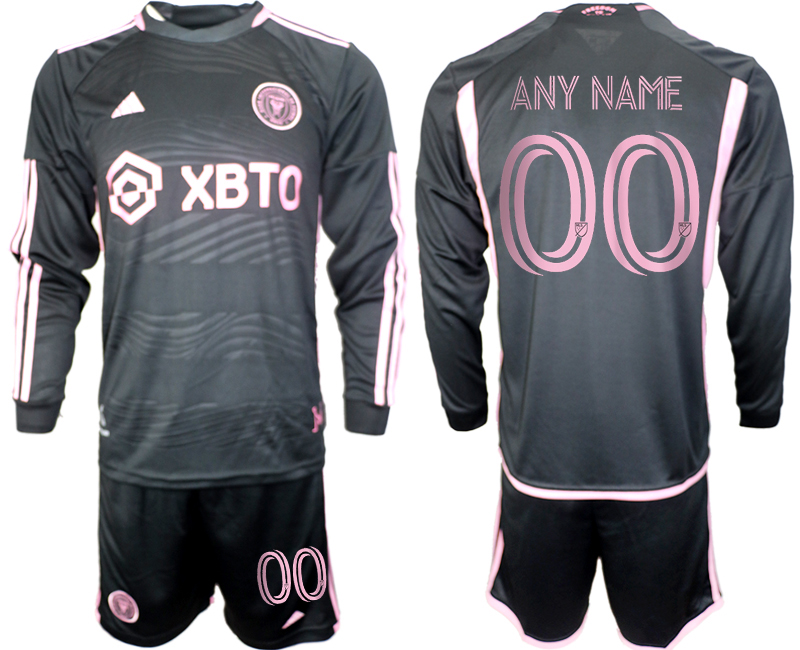Inter Miami CF long sleeve away Custom any name 2023-24 suit soccer jerseys