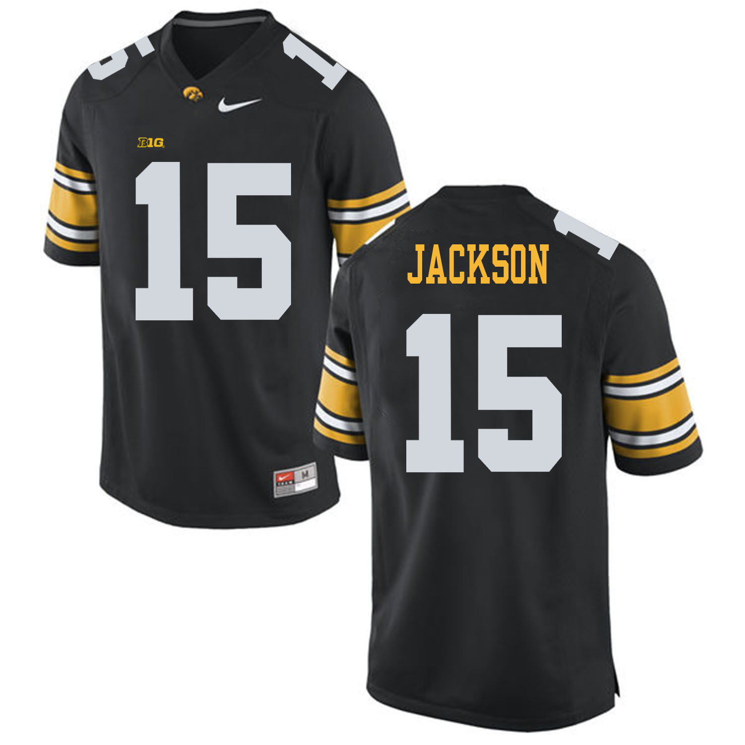 Iowa Hawkeyes 15 Joshua Jackson Black College Football Jersey