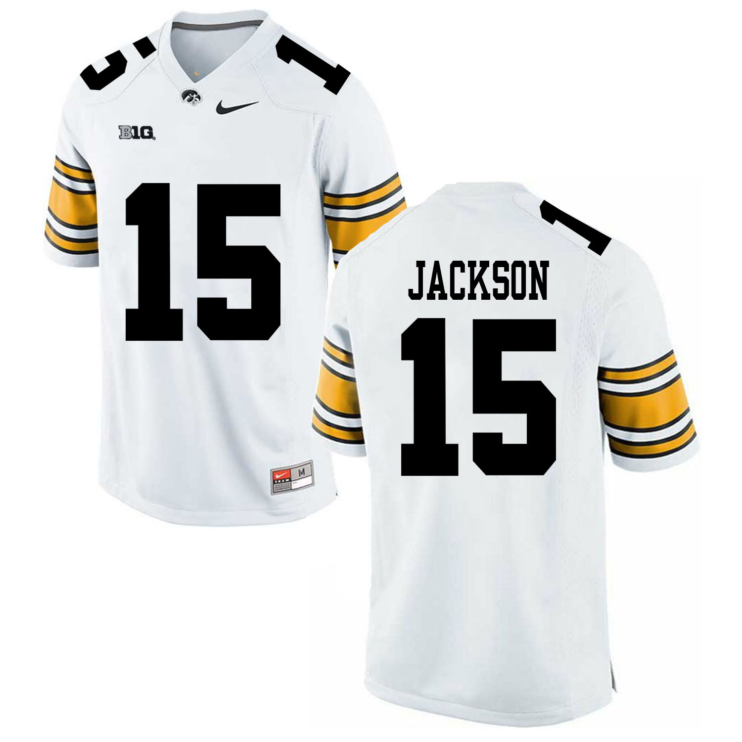 Iowa Hawkeyes 15 Joshua Jackson White College Football Jersey