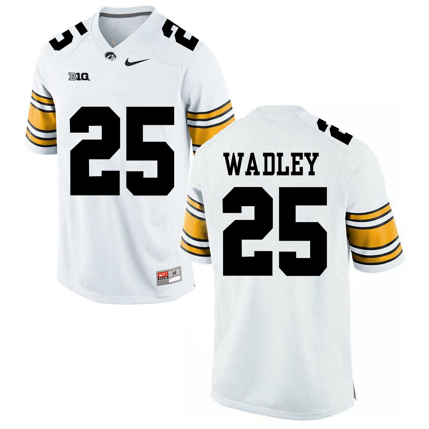 Iowa Hawkeyes 25 Akrum Wadley White College Football Jersey