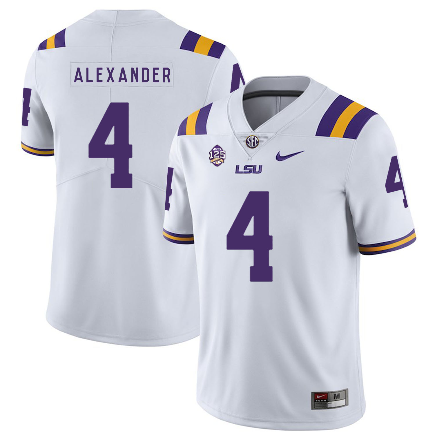 LSU Tigers 4 Kwon Alexander White Nike College Football Jersey