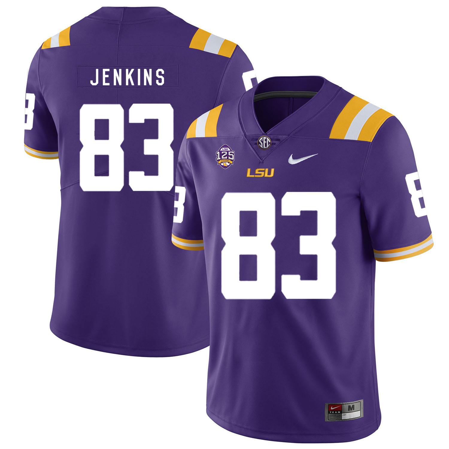 LSU Tigers 83 Jaray Jenkins Purple Nike College Football Jersey