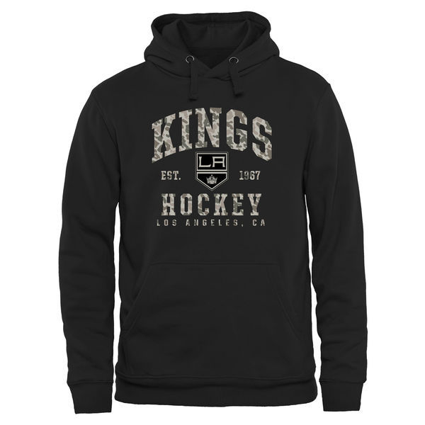 Los Angeles Kings Black Team Logo Men's Pullover Hoodie