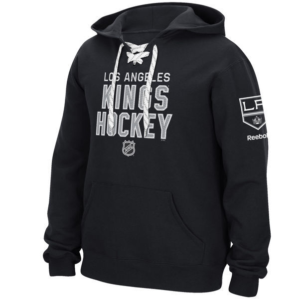 Los Angeles Kings Black Team Logo Men's Pullover Hoodie04