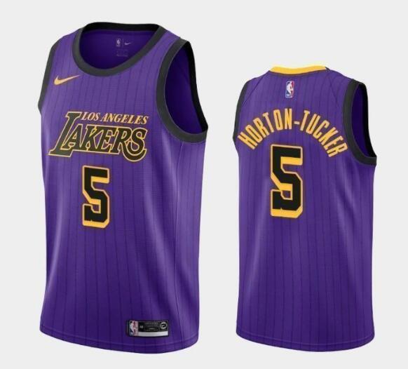 Los Angeles Lakers #5 Talen Horton-Tucker City Purple Swingman Jersey-Men