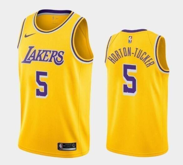 Los Angeles Lakers #5 Talen Horton-Tucker Icon Gold Swingman Jersey-Men