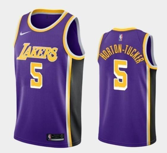 Los Angeles Lakers #5 Talen Horton-Tucker Statement Purple Swingman Jersey-Men
