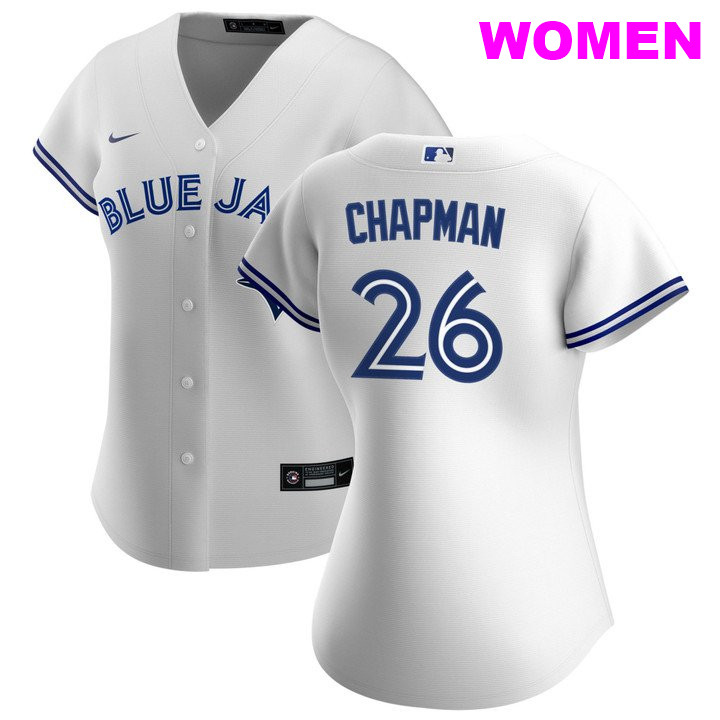 MATT CHAPMAN #26 TORONTO BLUE JAYS WOMEN'S HOME JERSEY - WHITE