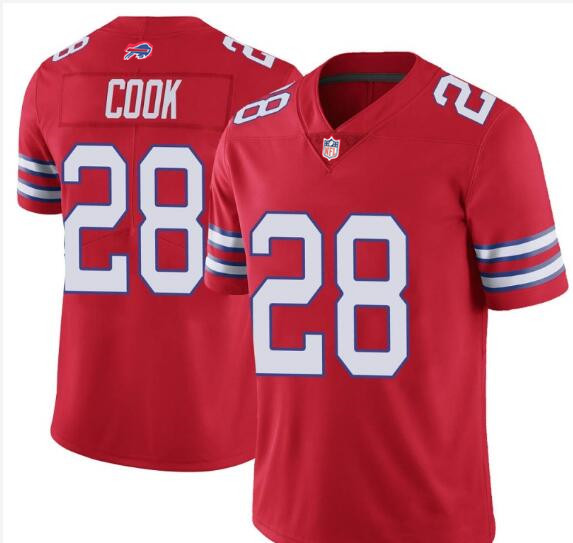 MEN'S JAMES COOK BUFFALO BILLS #28 LIMITED COLOR RUSH VAPOR UNTOUCHABLE RED JERSEY