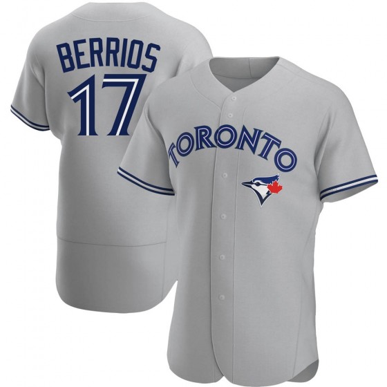 MEN'S TORONTO BLUE JAYS #17 JOSE BERRIOS GRAY ROAD JERSEY