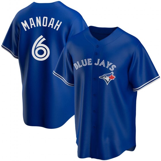 MEN'S TORONTO BLUE JAYS #6 ALEK MANOAH ROYAL ALTERNATE JERSEY