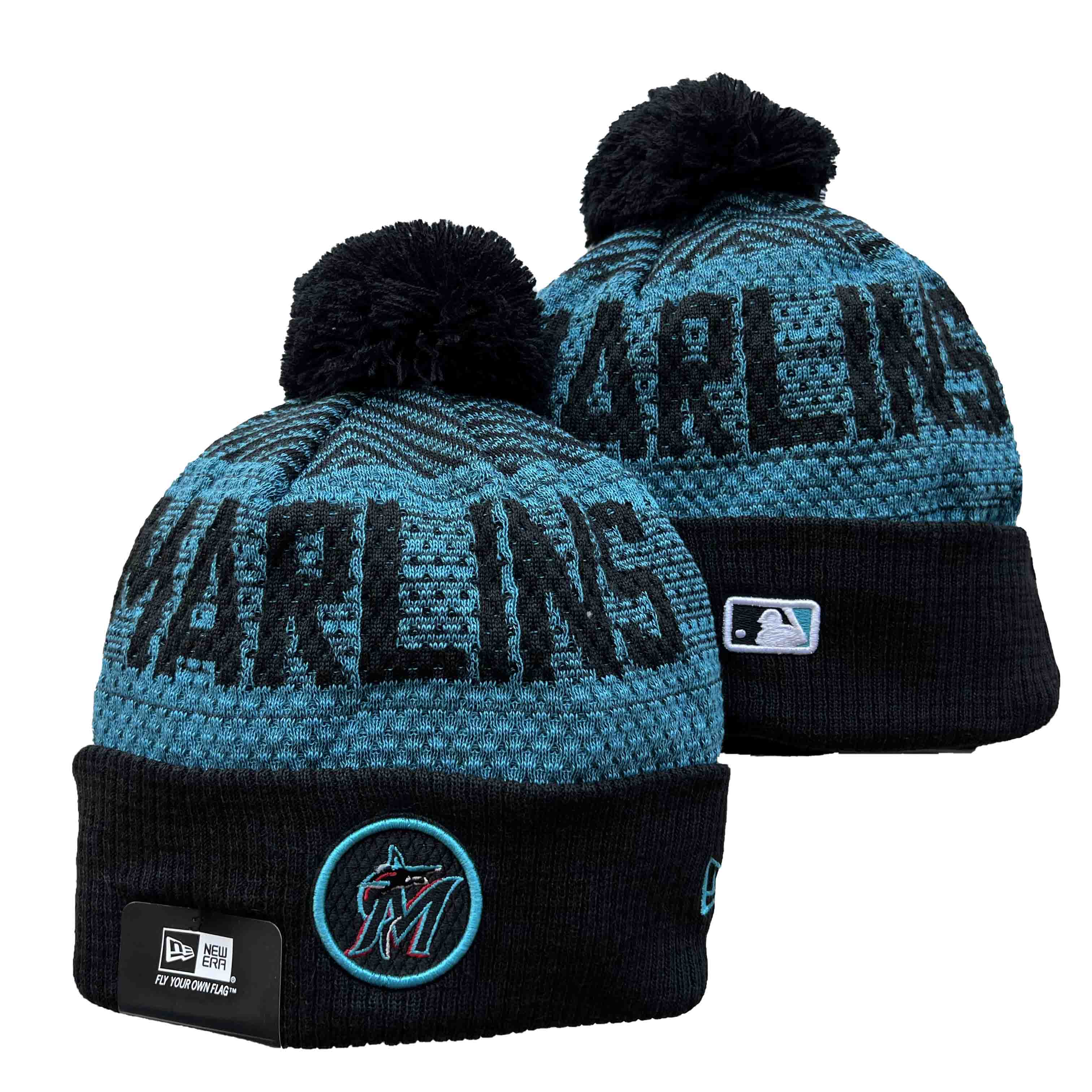 MLB Miami Marlins Beanies Knit Hats-YD136