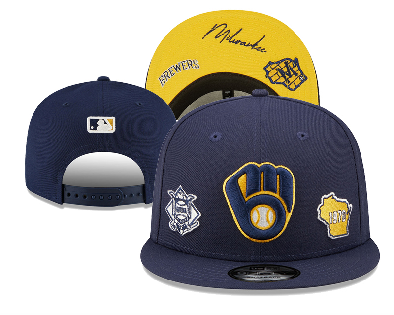 MLB Milwaukee Brewers Snapbacks-YD322