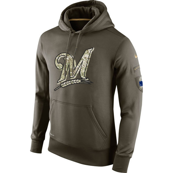 Marlins Olive Green Salute To Service Hoodie