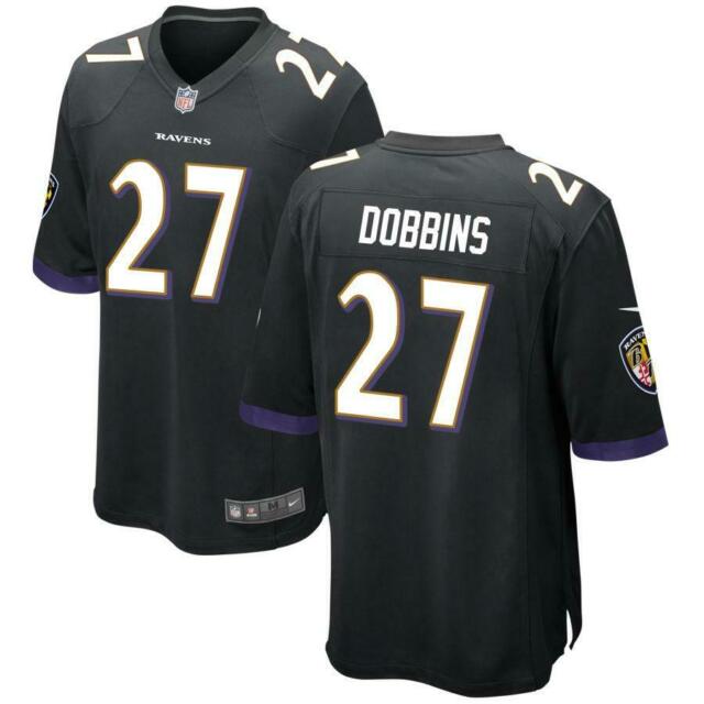 Men 27 J.K. Dobbins Black Jersey Ravens