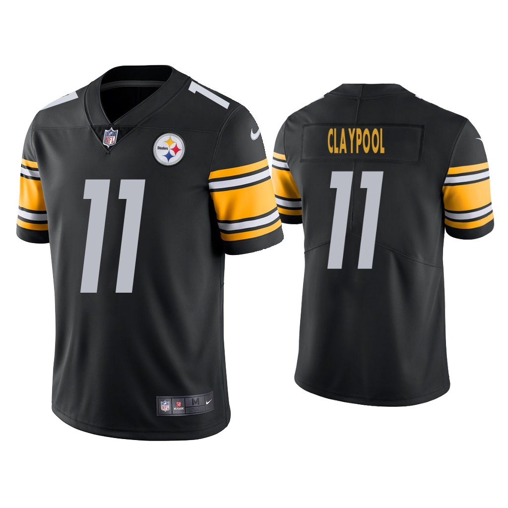 Men's #11 Chase Claypool Steelers Men's 2020 NFL Draft Black Vapor Limited Jersey