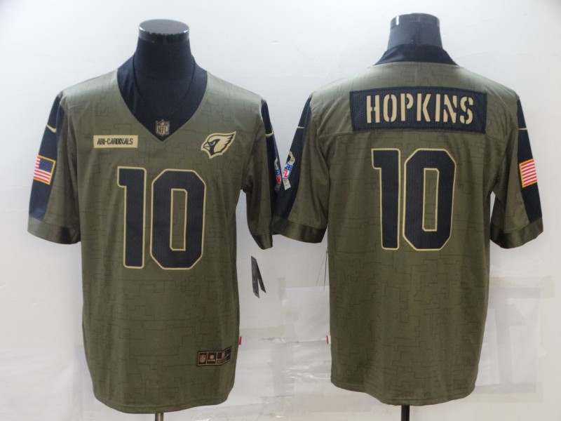 Men's Arizona Cardinals #10 DeAndre Hopkins Nike Olive 2021 Salute To Service Limited Player  Jersey