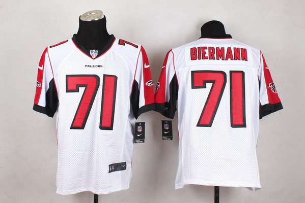 Men's Atlanta Falcons #71 Kroy Biermann Nike White Elite Jersey