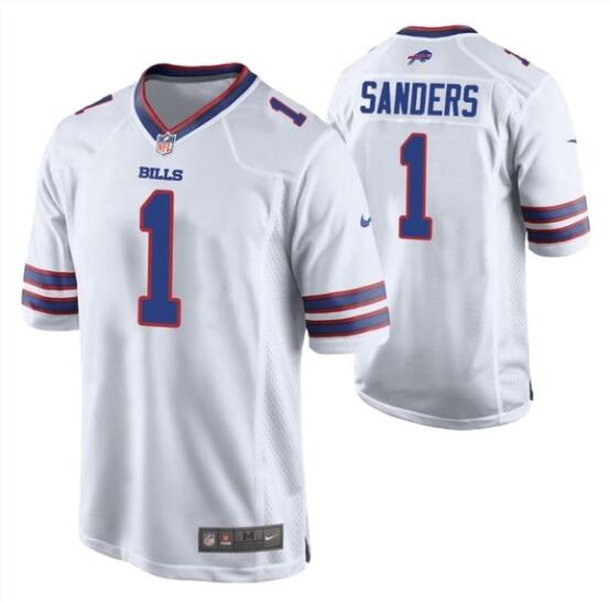 Men's Buffalo Bills #1 Emmanuel Sanders Nike away Game Player Jersey-White
