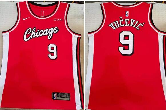 Men's Chicago Bulls #9 Nikola Vucevic Red Stitched Basketball Jersey